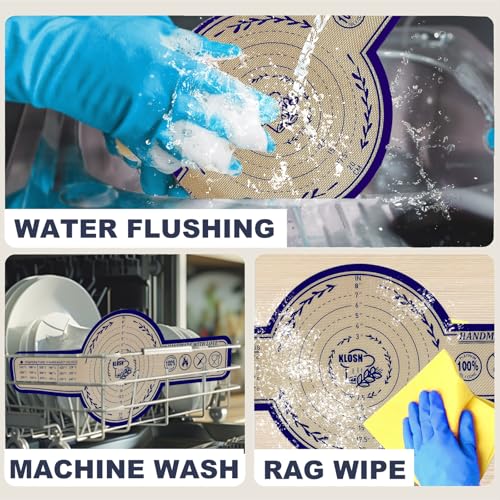 Silicone Bread Sling for Dutch Oven, 2 Pack (6" Oval & 8" Round) – Non-Stick & 500°F Heat Resistant Sourdough Mat, Easy to Clean, Reusable Food-Grade Sourdough Sling – Fits 3–5 qt Dutch Ovens - color: Blue, size: M +S