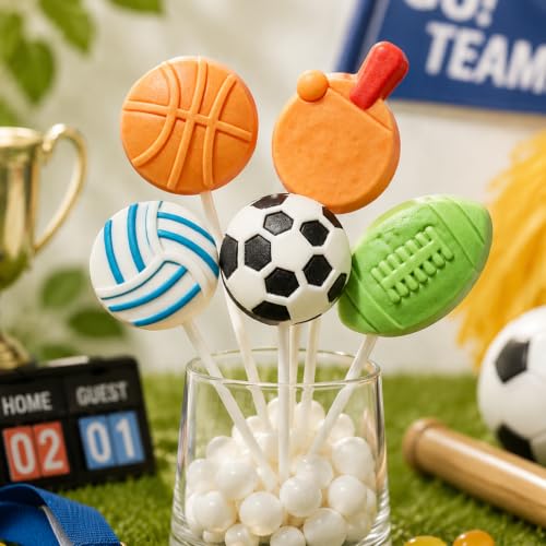 6-Cavity Soccer, Volleyball Shaped Silicone Mold for Chocolate, Candy - color: Pink-XY033
