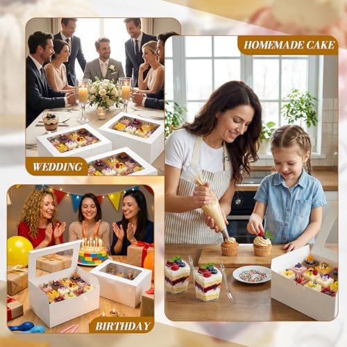 125 Pcs 5 oz Dessert Cups with Spoons, Boxes for Party, Clear - size: 5 oz