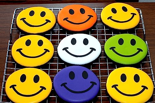 Designer Stencils Peace & Happiness Cookie Set Stencils, Beige/semi-transparent