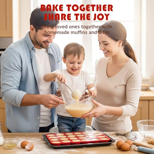 HKNMTT Mini Silicone Muffin Pans for Baking 24Cups BPA-Free Egg Bites Molds - style: Mini Muffin Pan 1PC