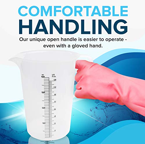 ACCUPOUR 8oz (250 mL) Measuring Pitcher, Plastic, Multipurpose - Great for Chemicals, Oil, Pool and Lawn - Ounce (oz) and Milliliter (mL) Increments (1 cup) (Pack of 3) - size: 8oz (Pack of 3)