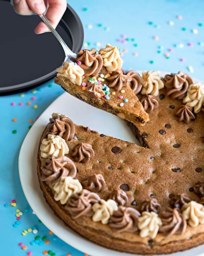 Round Cake Pan, 10 Inch Cake Pan Giant Shollow Baking Pan Round Sheet Cake Tray Pan for Christmas Baking - size: Round - 10 Inch