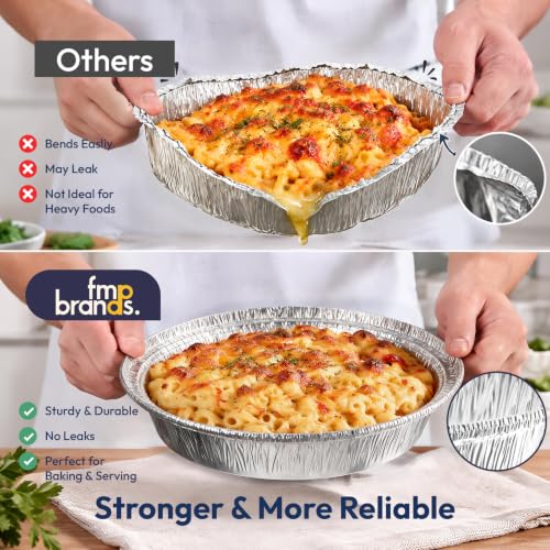 Fit Meal Prep 45 pack 9" Round Aluminum Foil Pans with Clear Dome Lids, Pie Tins Disposable 9 inch with Lids, Take Out Containers, Freezer Oven Safe Aluminum Baking Pans for Storing, Cooking, Storage - size: 9 Inch