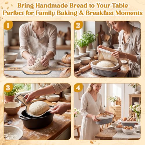 Cotton Rope Banneton Bread Proofing Basket Sourdough Basket Set