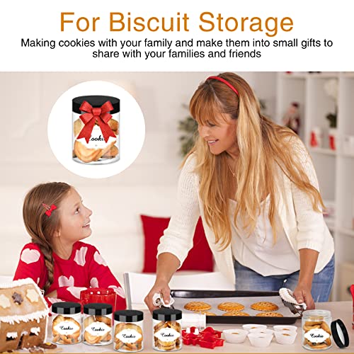 PeacePeo 8 OZ Plastic Jars with Lids, 48 Pcs Slime Storage Containers