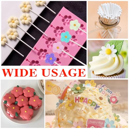 Silicone Lollipop Molds Candy Molds Silicone Sucker Molds Hard Candy Mold & 8 Rounds Nonstick Lollipop Mold With 20 Sticks for Candies,Bread,Jellies,Chocolate,Etc C - color: C