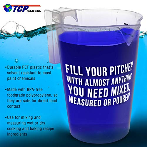 TCP Global 5 Liter (5000ml) Plastic Graduated Measuring and Mixing - size: 5000ml