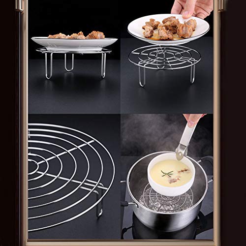 Steam Rack, Heavy Duty Steaming Rack Stand, Stainless Steel Round Steamer Cooling Rack Trivet, Pot Steamer Insert Food Stand, Steaming Cookware Accessories(SIZE:15.5cm/6.1in) - size: 15.5cm/6.1in