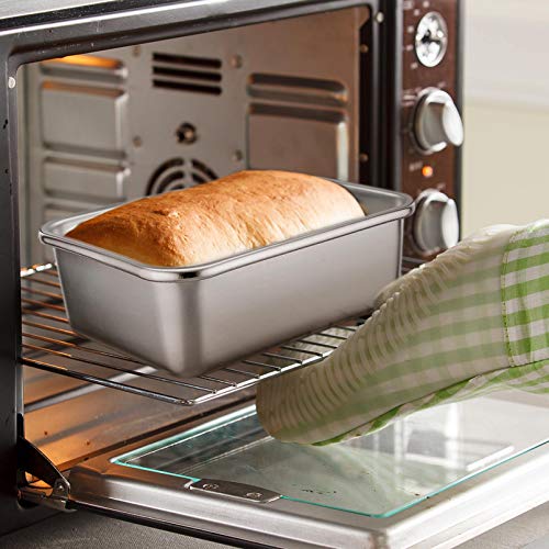 TeamFar Rectangular Cake Pan Brownie Pan, Stainless Steel Lasagna Pan - size: 10" x 8" x 3.2"