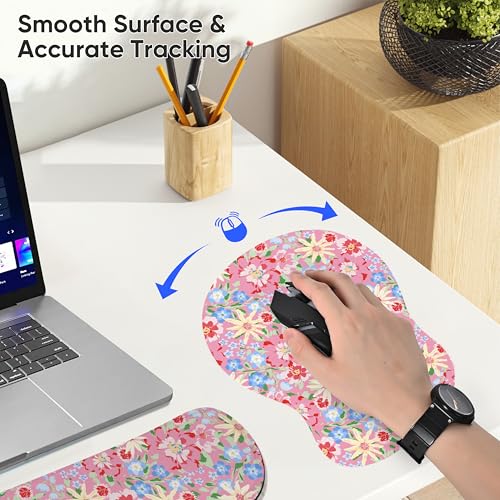 Keyboard Wrist Rest Pad and Mouse Wrist Rest Support Gaming Mouse Pad Ergonomic Gel Memory Foam Set for Computer, Laptop, Office, Pain Relief, Comfortably Typing (KM-42) - color: Km-42