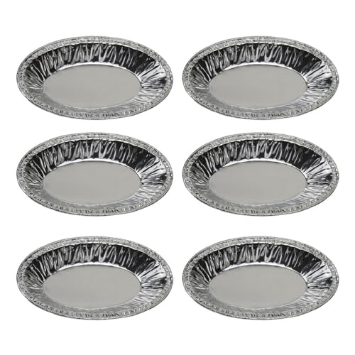 250Pcs Disposable Foil Egg Tart Cups Oval Mini Baking Pans Small Baking Cups for Tarts Quiches and Oysters Holder
