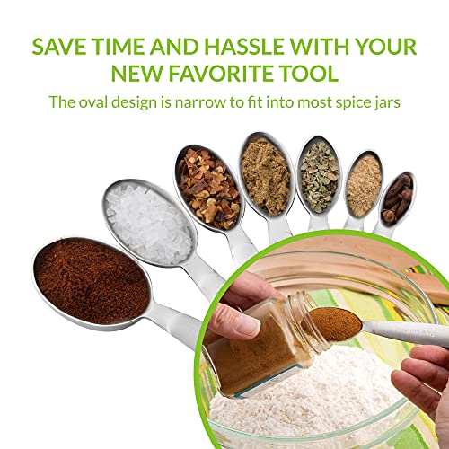 Spring Chef Stainless Steel Measuring Spoons Set of 7 with Leveler