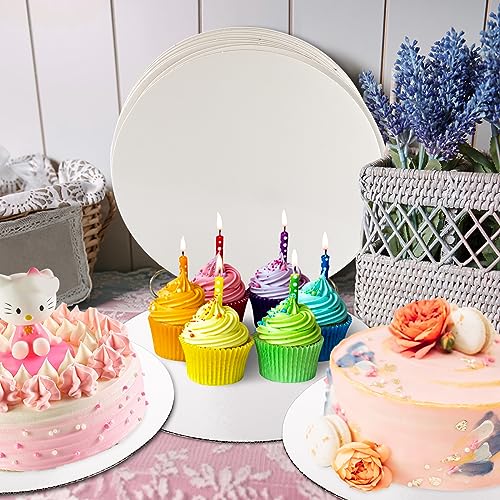 12 Pcs White Cake Boards - 8 inch Round, Food-Graded Cardboard Cake Rounds - style: 12PCS(8 Inches)