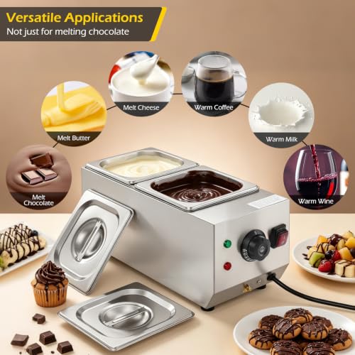 Dyna-Living Chocolate Melting Pot 2-Tanks Chocolate Tempering Machine