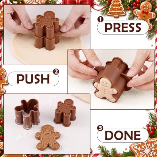 Roowest Gingerbread Man Cake Pop Mold Cake Pop Cutter with Tray - style: Gingerbread Man