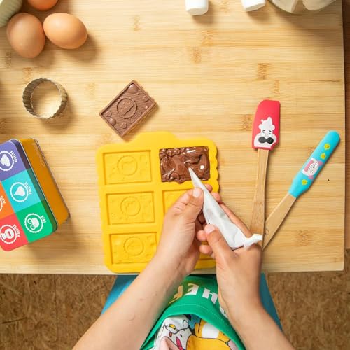 Chefclub kids - Chocolate Biscuits Kit - chocolate silicone mould - rectangular cookie cutter
