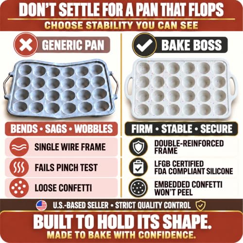 Silicone Mini Muffin Pan for Baking, 24 Cup 1 Pack, BPA-Free Muffin Tin - color: Cream, size: Mini (24 Cups Pan)