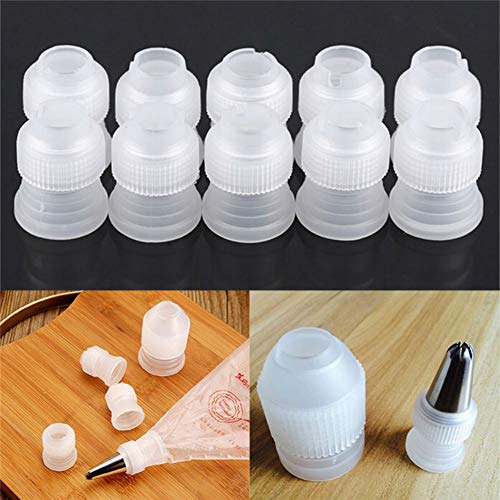 24 Pack Cake Decorating Couplers & Nozzles Plastic Icing Piping Tips Set for Baking