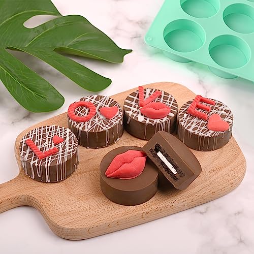 Actvty Round Chocolate Cookie Molds, 3 Pieces 12-Cavity Cylinder Chocolate Silicone Molds for Covered, Cookies Candy Jelly Mini Cakes and Muffin Baking(Green) - color: 3Pcs Green/12-Cavity