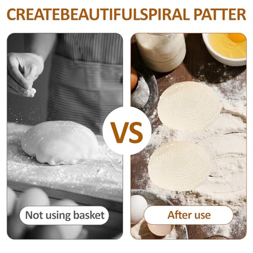 9 Inch Banneton Bread Proofing Basket Set of 2 with Cloth Liner