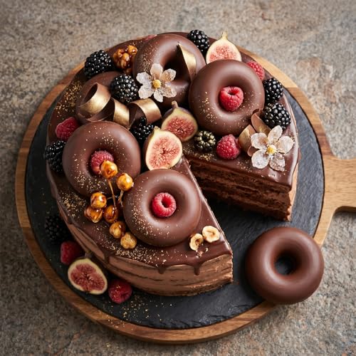 6 Cavity Doughnut Silicone Chocolate Molds Set Of 2 - color: Style G