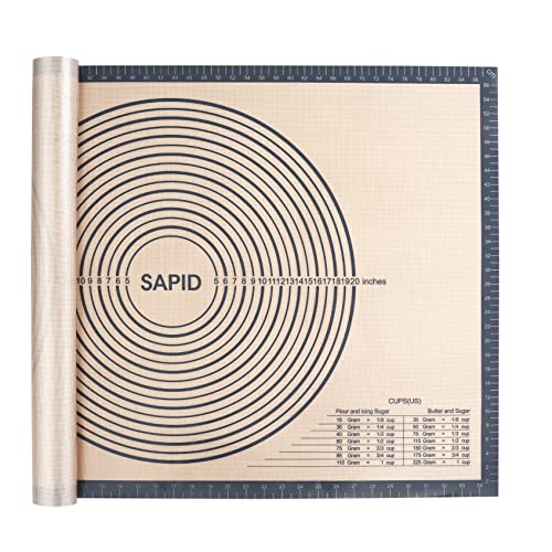 Sapid Thick Silicone Pastry Mat Baking Dough Rolling Extra Large 24" x 36" - color: Gray, size: 36"L x 24"W