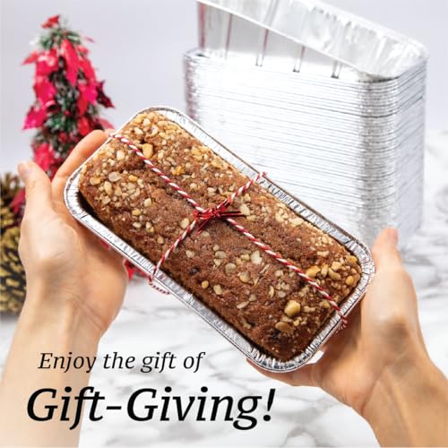 (65 Pack) 2Lb Foil Bread Pans for Baking, Disposable Bread Pans - Perfect for Baking Banana Bread, Cakes & Meatloaf - 2 Pound Aluminum Pans for Food Serving - 8.5" X 4.5" X 2.5" - color: 2 LB, size: Pack of 65