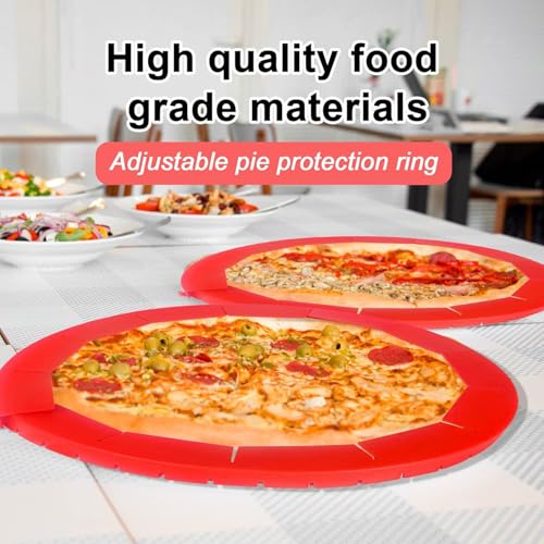 URBEST Adjustable Pie Crust Shield Silicone Pie Protector, Pie Ring Crust Bake Protector Pie Cover,Pie Accessories Kitchen Gadget for Baking Pizza Pie Tools, Fits 8 to 11 Inch Pie Pans