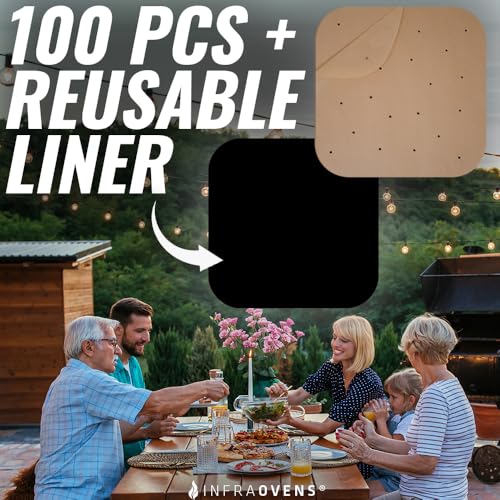 Parchment Paper Sheets for Ninja Air Fryer Pro XL 6-in-1 6.5 qt, Extra Large Square Liners for Air Fryer, Natural Unbleached Pre Cut Square Paper Liners for Airfryers, Toaster Ovens, and Oven Trays - size: Square/8.7x8.7/Unbleached