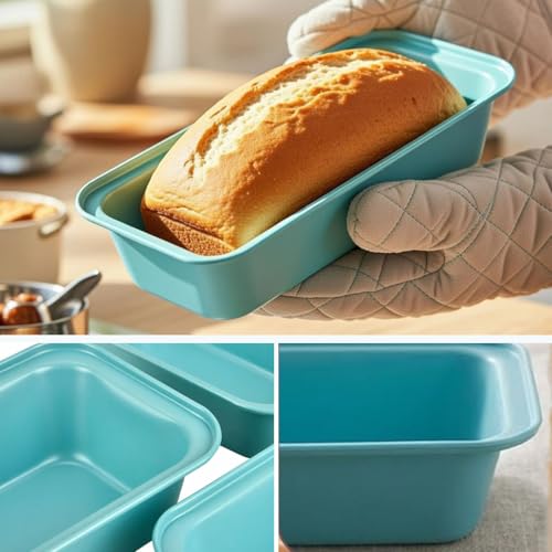 3-Pack 12x4 Long Loaf Pans, Nonstick Carbon Steel Bread Baking Pan