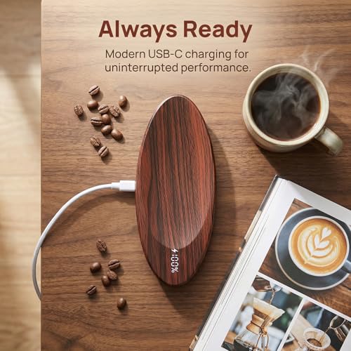 0.1g Rechargeable Portable Tea Scale - Coffee & Loose Leaf - color: Walnut