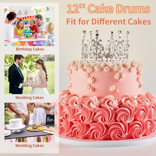 Cake Drums 12 Inch, 2 Pcs Sturdy 1/2 Inch Cake Base Cake Boards - style: 2PCS (12 Inches)