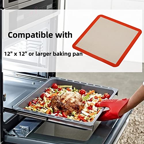 AMYONE 12x12 Square Silicone Baking Mats for XL Air Fryer, Platinum, 2PCS - size: 11.8"L x 11.8"W