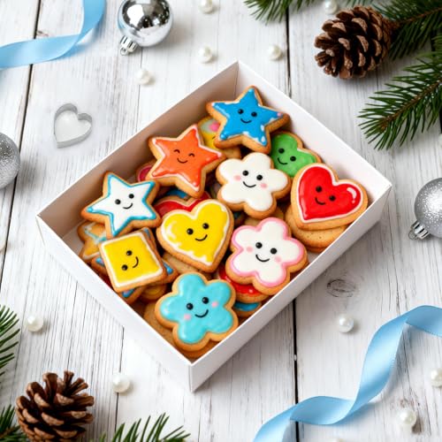 kinice 30 Pcs Mini Stainless Steel Cookie Cutters Set with Storage Box