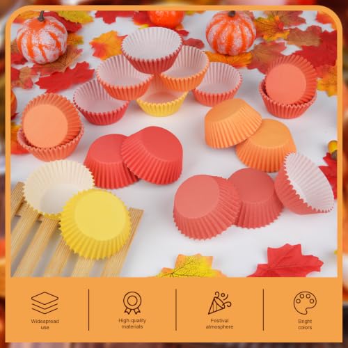 600Pcs Fall Cupcake Liners Autumn Baking Cups - style: Fall