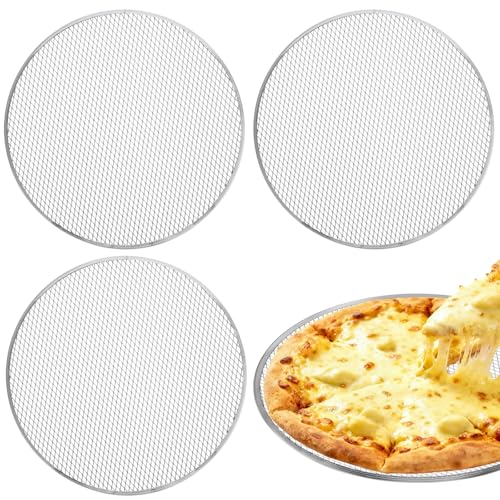 3 Pcs Pizza Screen, 10 Inch Pizza Pan for Oven, Nonstick Pizza Tray for Oven, Dishwasher Safe(3 PCS 10 inch) - size: 3 PCS 10 inch