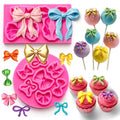 Bow Chocolate Silicone Molds, 9 Cavities Bowknot Coquette Fondant Mold - style: Bow-9 Cavities