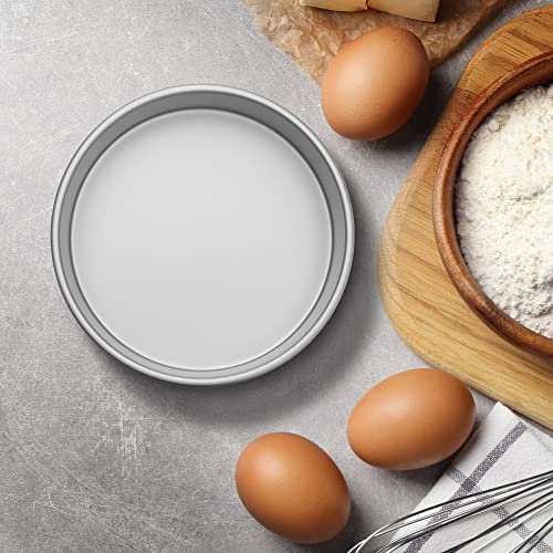 Last Confection 4 x 2 Inch Round Cake Pans, Set of 2 Anodized Aluminum Cake Pans Baking Tins - size: 2 Pack - 4" x 2" Deep