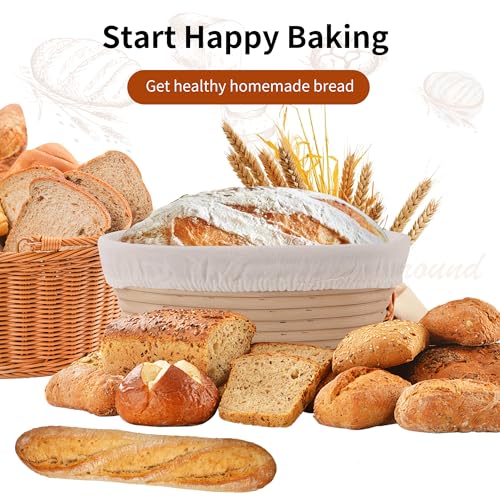 9.8 Inch Banneton Bread Proofing Basket Oval Sourdough Bread Basket