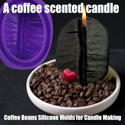 Silicone Soap Molds, Coffee Bean, 2 Pack - color: Coffee Bean Soap