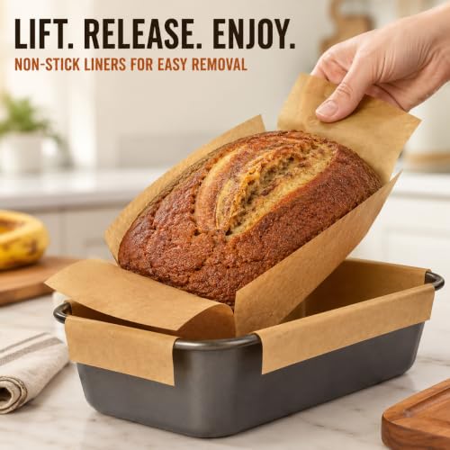 220 Pcs Parchment Loaf Pan Liners, Fits 9 x 5 Inch Pans, Natural - size: Standard 9 x 5 Inch – 220 Sheets