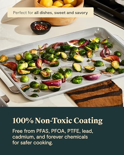 Caraway Non-Stick Ceramic-Coated 18" x 13" Baking Sheet - color: Marigold, size: Large 18" x 13"