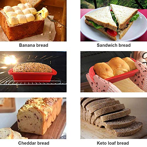 2 Pack Silicone Bread and Loaf Pans - size: Large, style: Set of 2