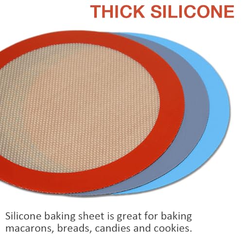 Round Silicone Baking Mat for 8 Inch Cake Pan, 3 Pack - size: 3 Pack-Round-8 Inch