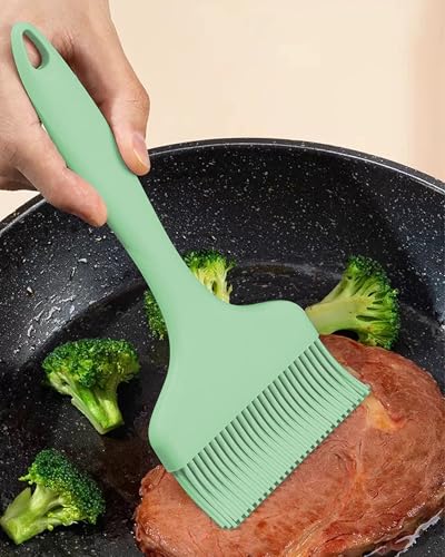 2Pcs Silicone Basting Pastry Brush Cooking Brushes Food Brush– Green - color: Green