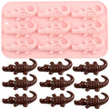 9 Cavity Crocodile Silicone Chocolate Molds Alligator Candy Mold