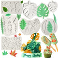 Leaf Silicone Mold, 6 Pcs Fall Leaf Fondant Molds Monstera 41 Cavity - color: Leaves