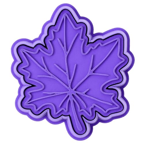 Maple leaf cookie cutter stamp - Fall series - 15mm deep Cookie cutter, Image press stamp - Marshmallow Bliss - color: Maple leaf