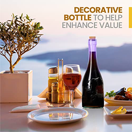 BULK PARADISE Assorted Purple Glass Bottles with Corks, 6 Pack, 2.5in X 9in, 16oz - color: Purple